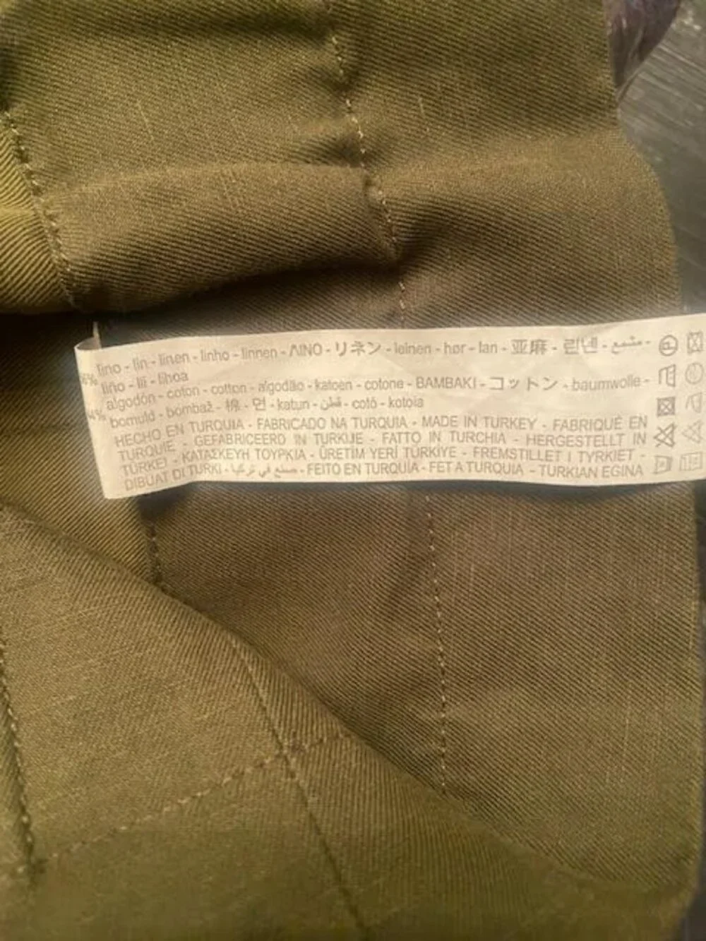 Zara Woman Olive Linen Blend High Rise Pleated Trousers Size M